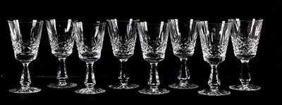Lot 1667 - WATERFORD; eight 'Lismore' pattern white wine...
