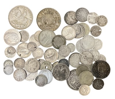 Lot 1591 - A group of various mixed world coins with...