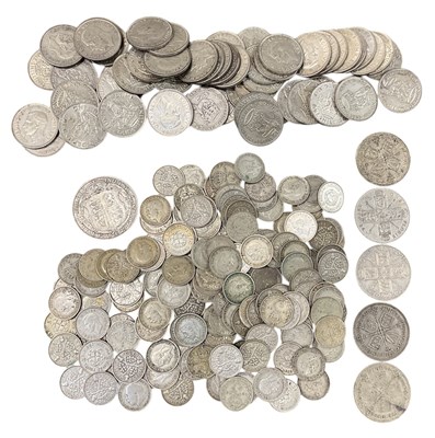 Lot 1554 - A quantity of pre-1947 half silver content UK...