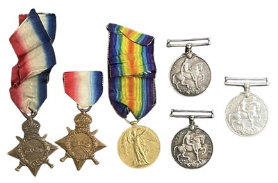 Lot 409 - Six various WWI medals, all with different...