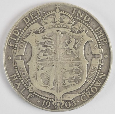 Lot 1570 - An Edward VII 1903 half crown.