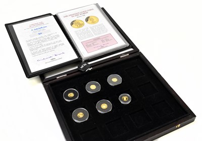 Lot 1325 - MDM COINS; a collection of six commemorative gold coins