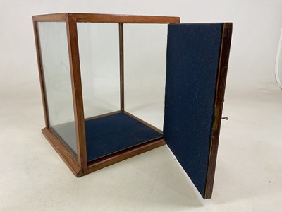 Lot 10 - A glazed display case with key, ideal for...