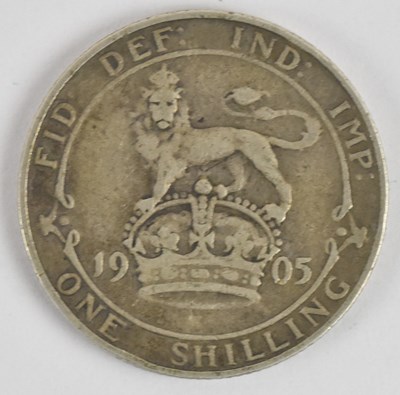 Lot 1580 - An Edward VII 1905 silver shilling.