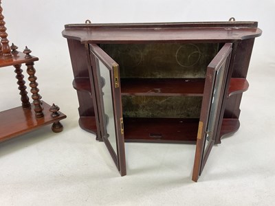 Lot 40 - A glazed wall display cabinet, 39 x 58 x 15cm,...