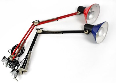 Lot 165 - Two Anglepoise-style table lamps, one blue and...