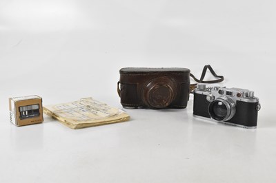 Lot 1691 - LEICA; a Leica IIIc 35mm rangefinder camera,...