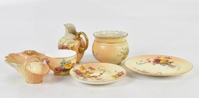 Lot 1607 - ROYAL WORCESTER; a collection of blush ivory...
