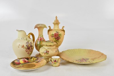 Lot 1604 - ROYAL WORCESTER; a collection of blush ivory...