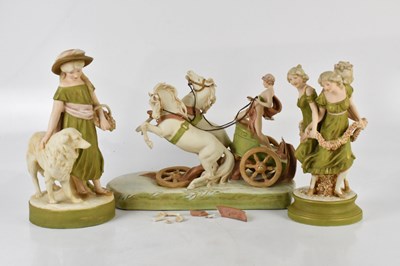Lot 1477 - ROYAL DUX; three figure groups including The...