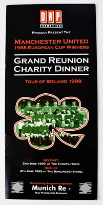 Lot 553 - MANCHESTER UNITED; a charity dinner menu,...