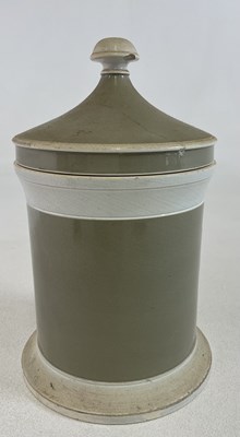 Lot 37 - A ceramic apothecary jar inscribed UNG.PICIS:L,...