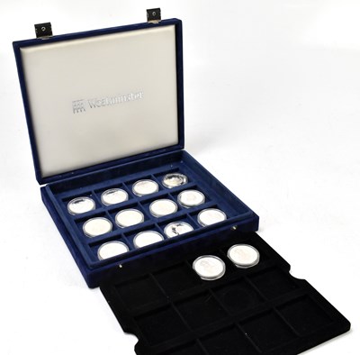 Lot 1329 - WESTMINISTER COINS; a collection of fourteen Pope John-Paul II coin collection silver proof coins