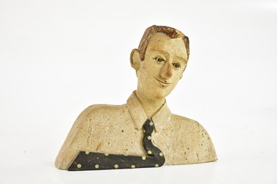 Lot 1448 - SARAH MCDADE; a studio pottery bust of a...