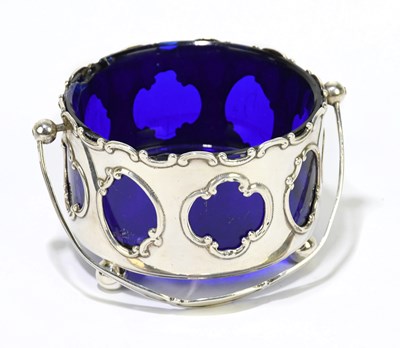 Lot 2417 - An Edwardian hallmarked silver pierced basket,...
