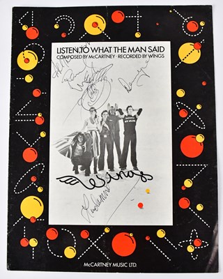 Lot 422 - PAUL MCCARTNEY & WINGS; sheet music, 'Listen...