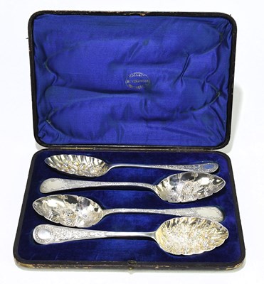 Lot 2115 - WALKER & HALL; a pair of late Victorian...
