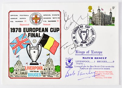 Lot 549 - LIVERPOOL FC; two signed first day covers,...