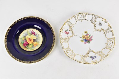 Lot 1588 - ROYAL WORCESTER; a hand painted cabinet plate,...