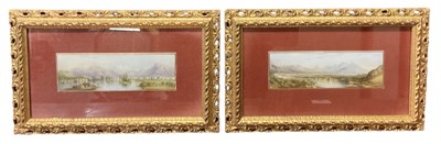 Lot 545 - A pair of hand painted rectangular porcelain...