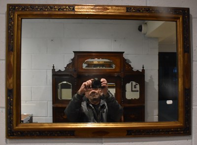 Lot 86 - A modern gilt framed and blue painted...