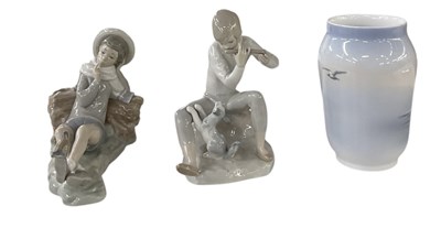 Lot 576 - ROYAL COPENHAGEN; a vase decorated with...