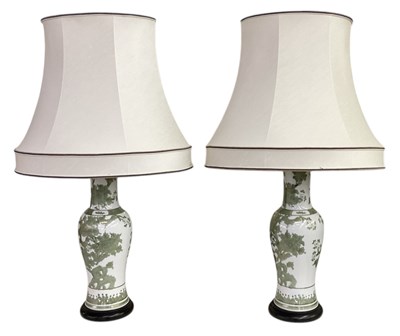 Lot 112 - A pair of modern Chinese style floral...