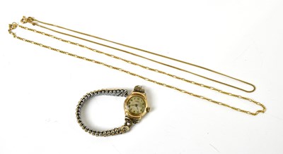 Lot 397 - An 18ct yellow gold fine link necklace, approx...