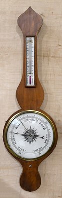 Lot 2605 - A 19th century mahogany wheel barometer with...
