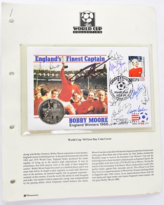 Lot 559 - WORLD CUP 1966; a signed first day coin cover,...
