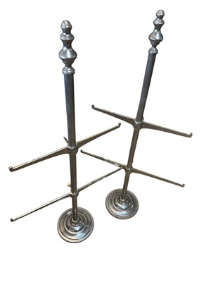 Lot 9 - A set of modern glass and chrome open shelves,...