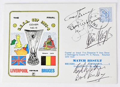 Lot 548 - LIVERPOOL FC; two signed first day covers,...