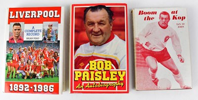Lot 528 - LIVERPOOL FC; three signed books, comprising...