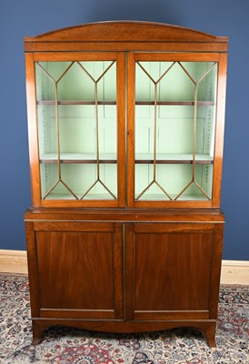 Lot 3078 - A 19th century mahogany bookcase with arched...
