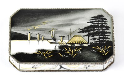 Lot 797 - A Continental hallmarked silver snuff box with...