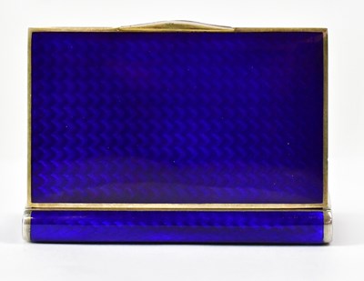 Lot 796 - A Continental silver blue guilloché enamelled...