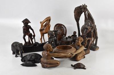 Lot 1319 - A collection of fifteen African and Asian...