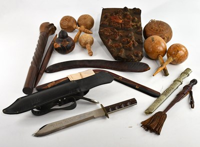 Lot 1320 - A Burmese type ceremonial knife, with 22cm...