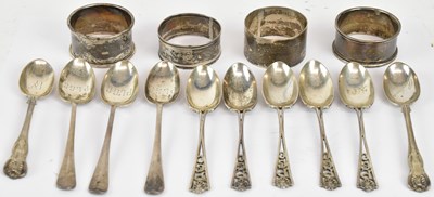 Lot 1188 - Various items of hallmarked silver including...