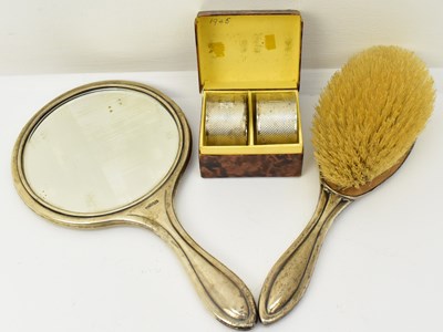Lot 1222 - A pair of George V hallmarked silver napkin...