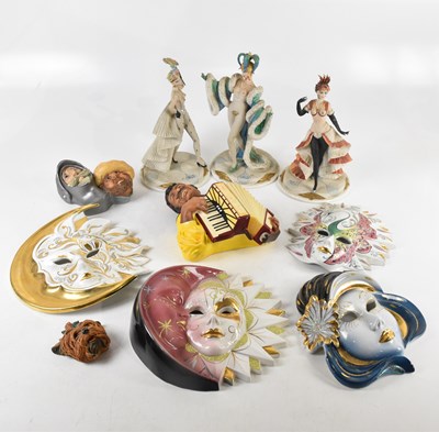 Lot 1493 - CAPODIMONTE; three ballerina figures including...
