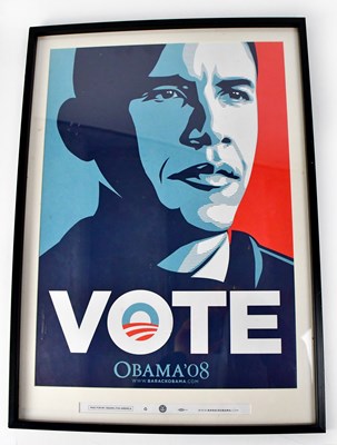 Lot 493 - BARACK OBAMA; a print of the 'Vote Obama '08'...
