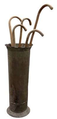 Lot 369 - Five wooden walking sticks and an early 20th...