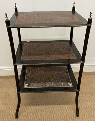 Lot 639 - A late 19th century French Boulle work three...