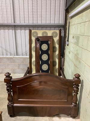 Lot 640 - A Victorian mahogany half tester bed, the...