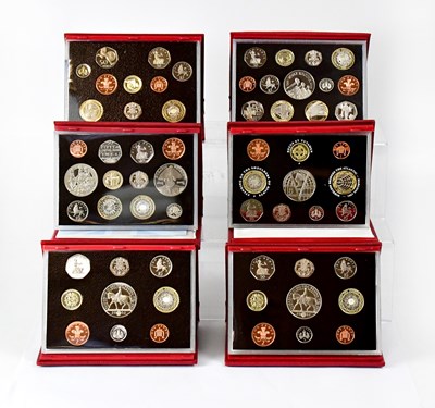 Lot 673 - ROYAL MINT; six United Kingdom Proof Coin...