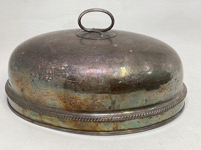 Lot 1003 - A large 19th century silver plated meat dome,...