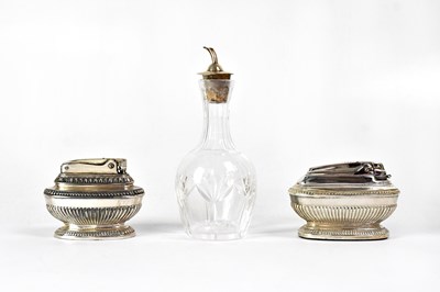 Lot 757 - A cut glass condiment bottle with hallmarked...