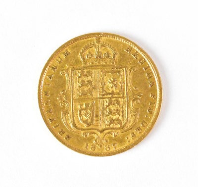 Lot 590 - A Victorian half sovereign, 1887.