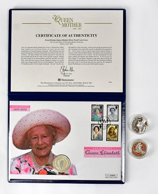 Lot 631 - A silver proof coin cover 'The Queen Mother...